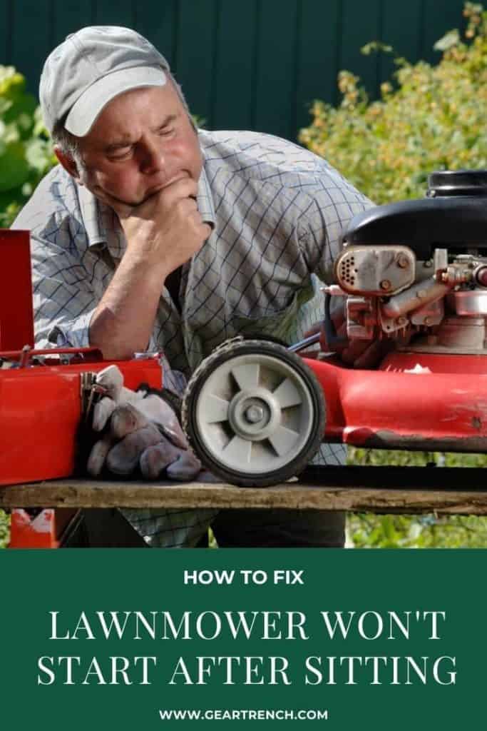 how to fix lawnmower that wont start after sitting